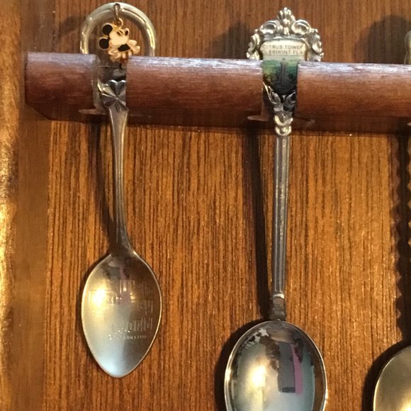 Accents Vintage Wooden Souvenir Spoon Rack W 6 Spoons Poshmark
